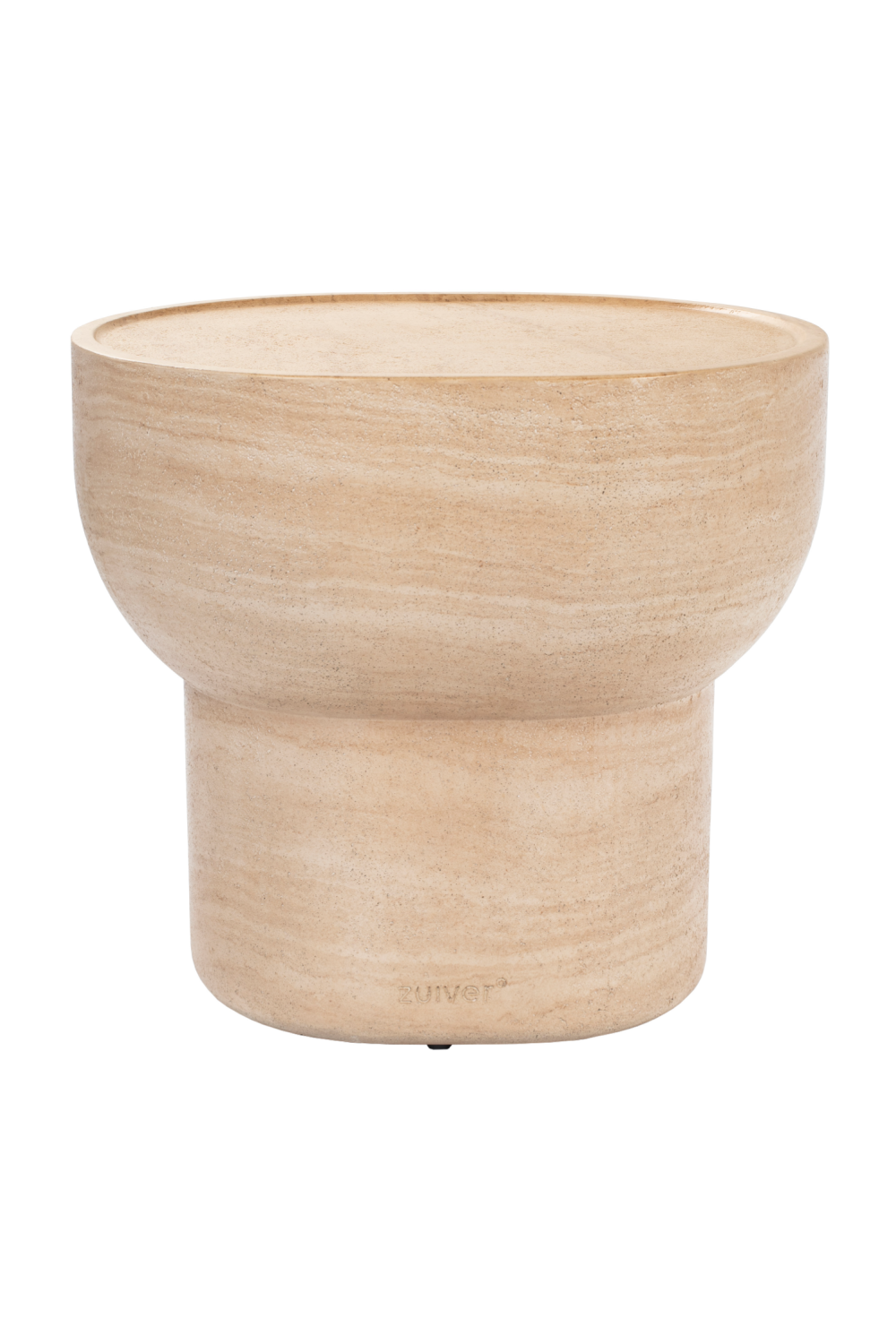 Table d'appoint minimaliste en travertin