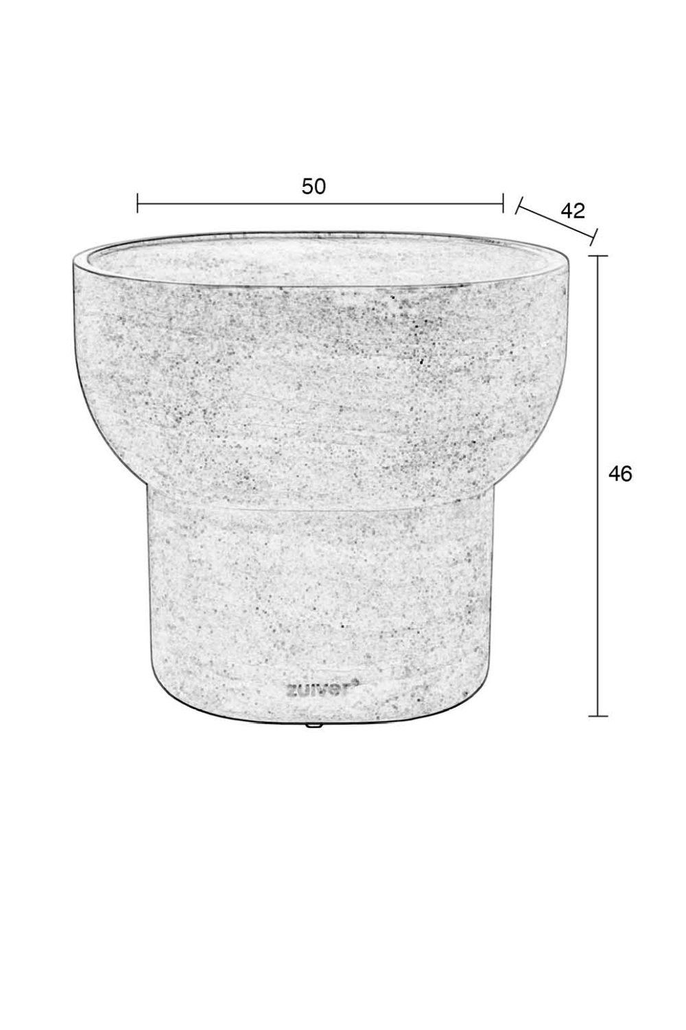 Table d'appoint minimaliste en travertin