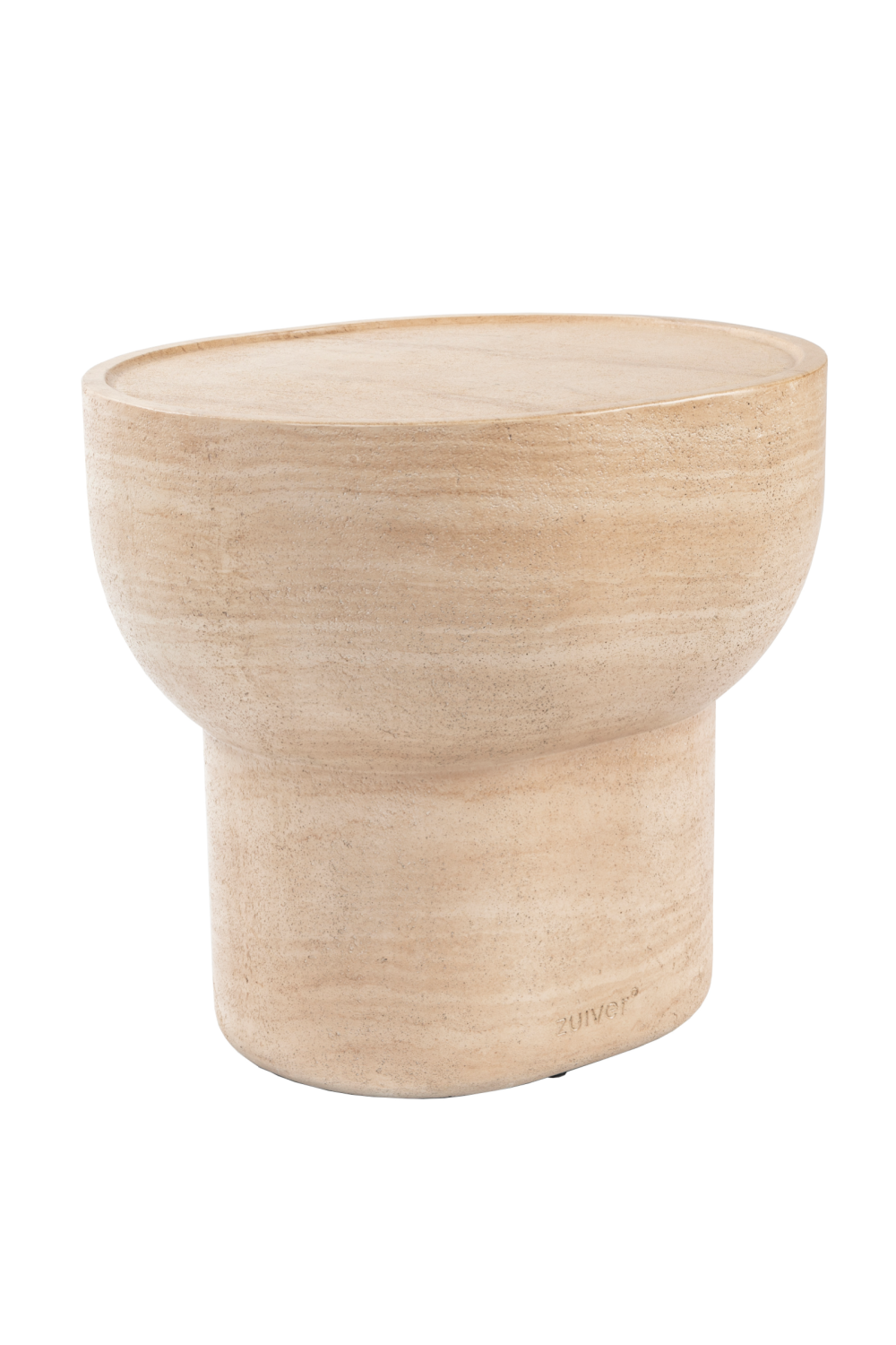 Table d'appoint minimaliste en travertin