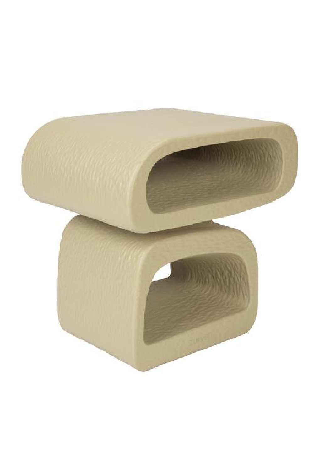 Table d'appoint en résine beige
