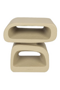 Table d'appoint en résine beige