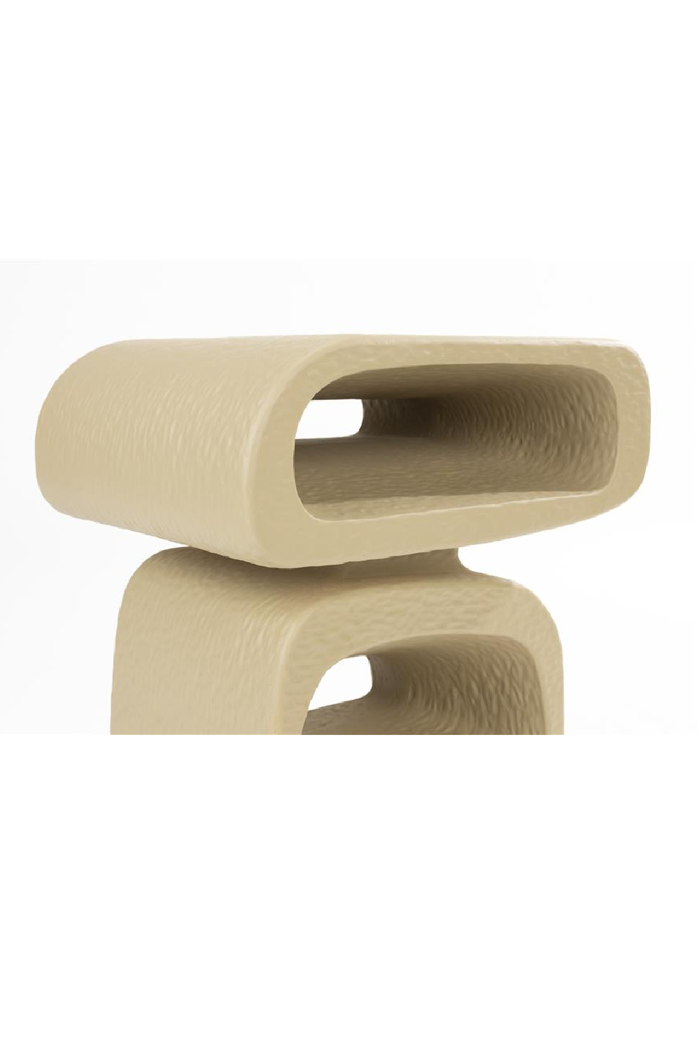 Table d'appoint en résine beige