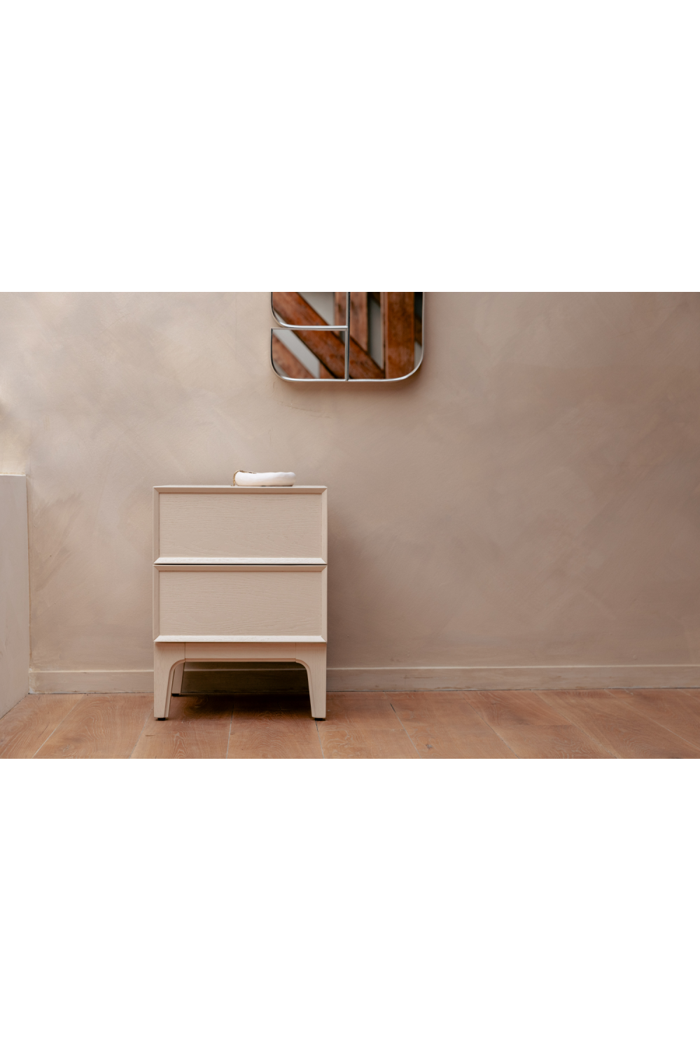 Table d'appoint blanche en bois